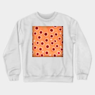 Diatom - Coscinodiscus perforatus (internal, orange) Crewneck Sweatshirt